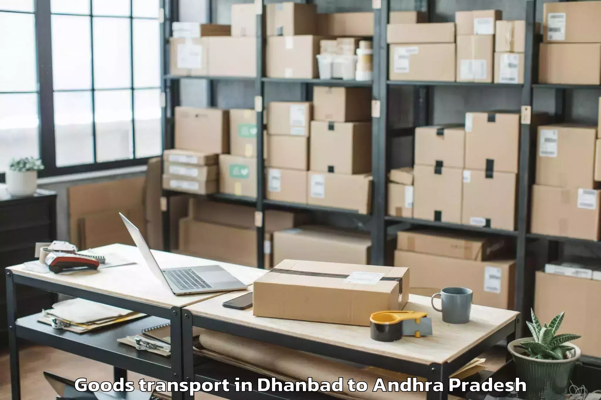 Book Dhanbad to Koruprolu Goods Transport Online